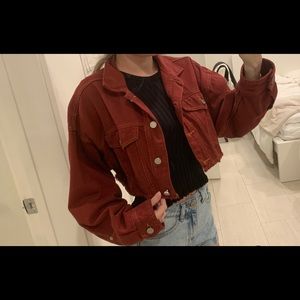 Red Urban Outfitters Jean Jacket